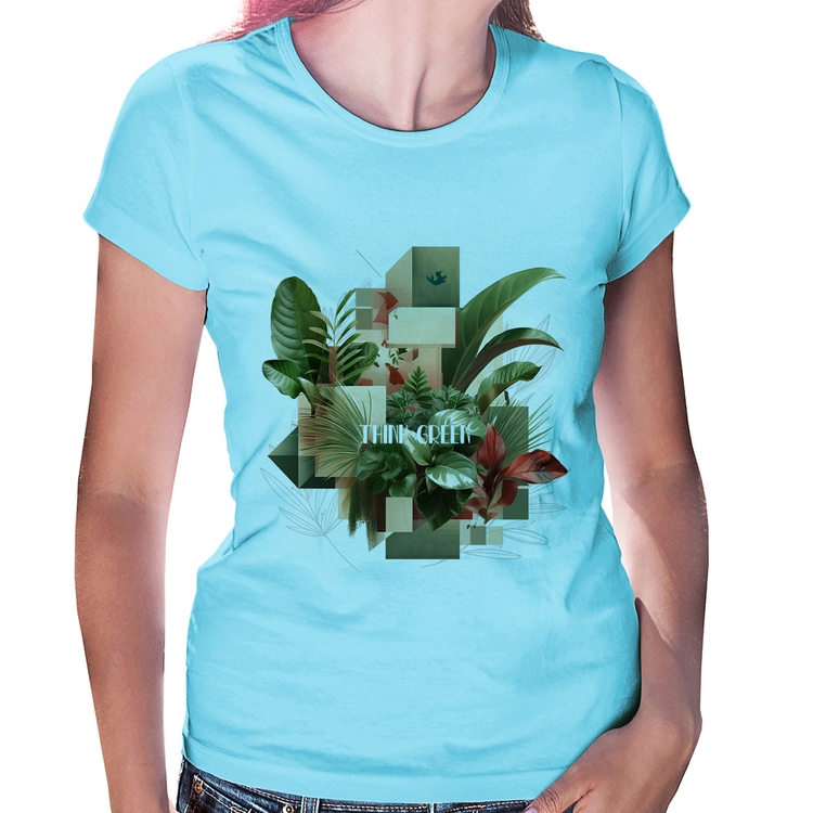 Baby Look Think Green - Azul Bebê