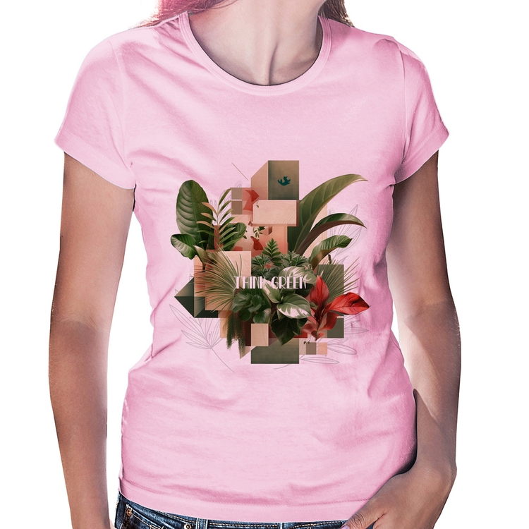 Baby Look Think Green - Rosa Bebê