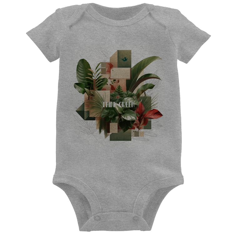 Body Bebê Think Green - Cinza