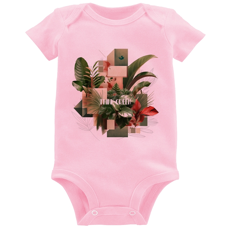 Body Bebê Think Green - Rosa Bebê