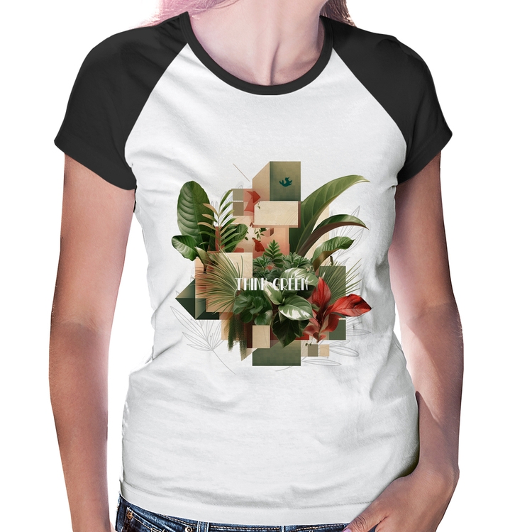 Baby Look Raglan Think Green