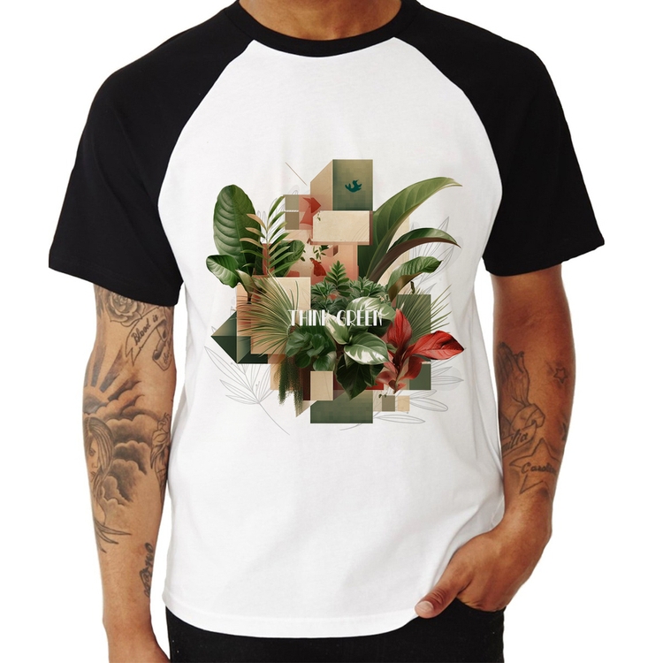 Camiseta Raglan Think Green
