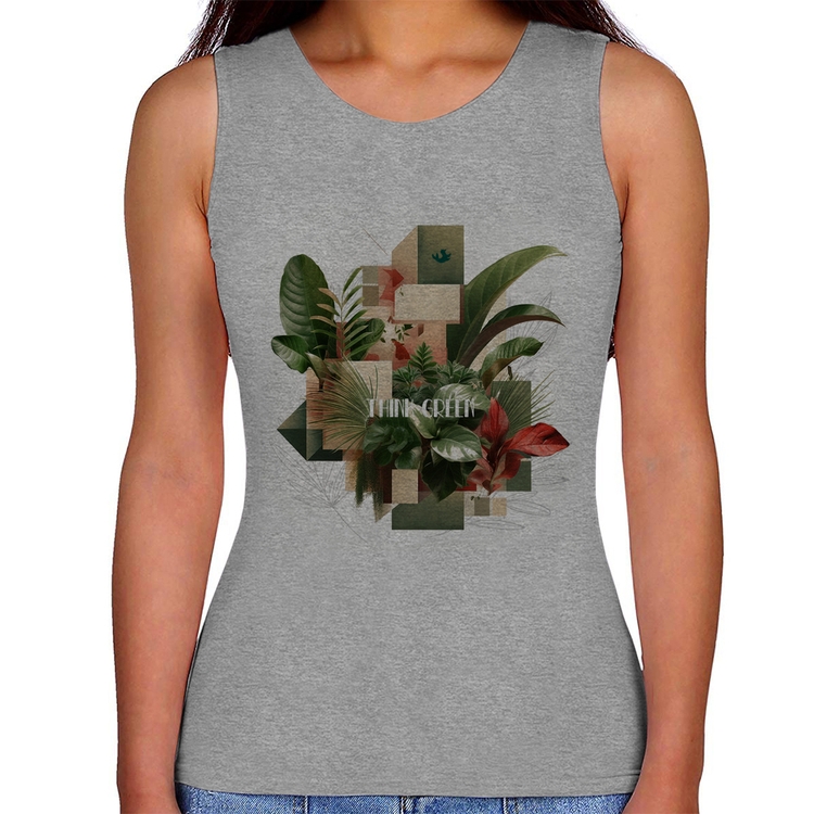 Regata Feminina Think Green - Cinza