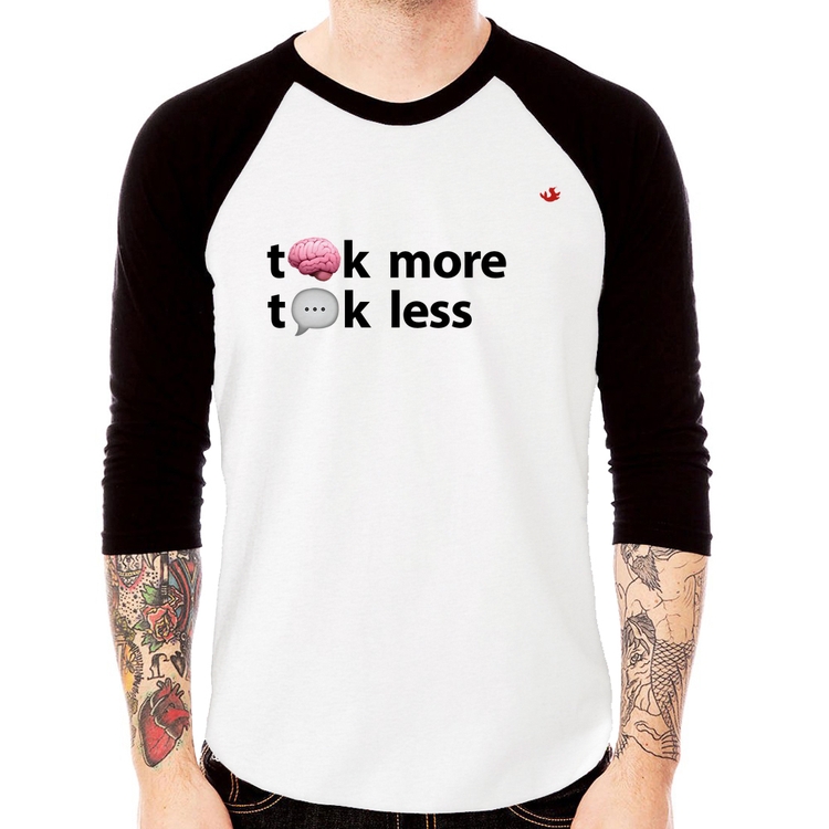 Camiseta Raglan Think more, Talk less Manga 3/4