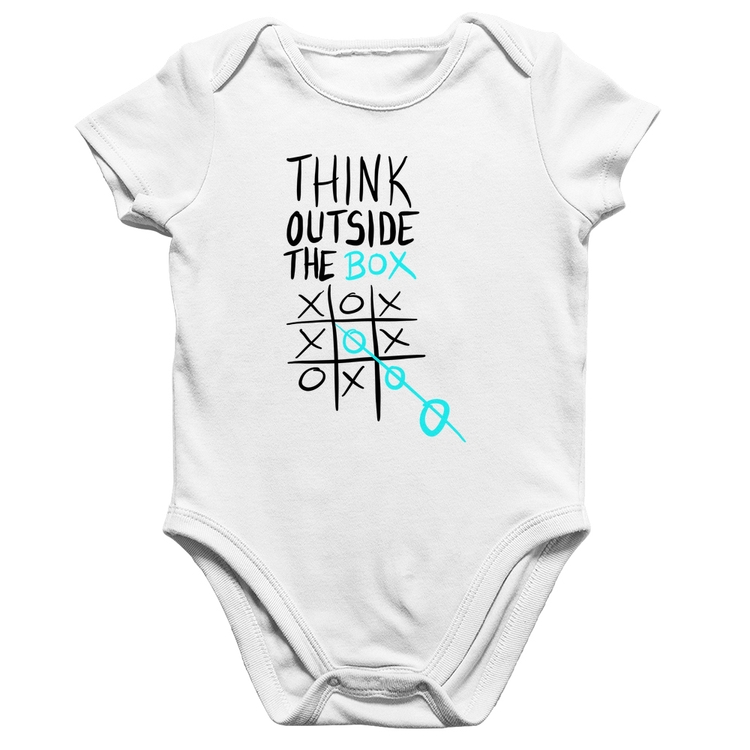 Body Bebê Algodão Think Outside The Box - Branco