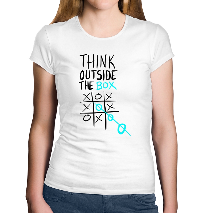 Baby Look Algodão Think Outside The Box - Branca