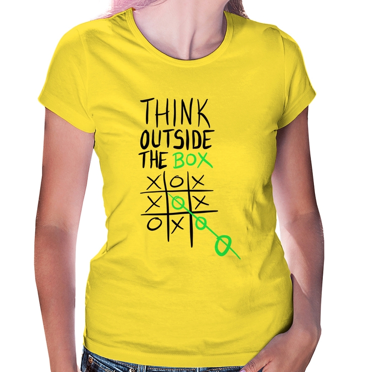 Baby Look Think Outside The Box - Amarela