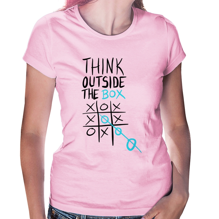 Baby Look Think Outside The Box - Rosa Bebê