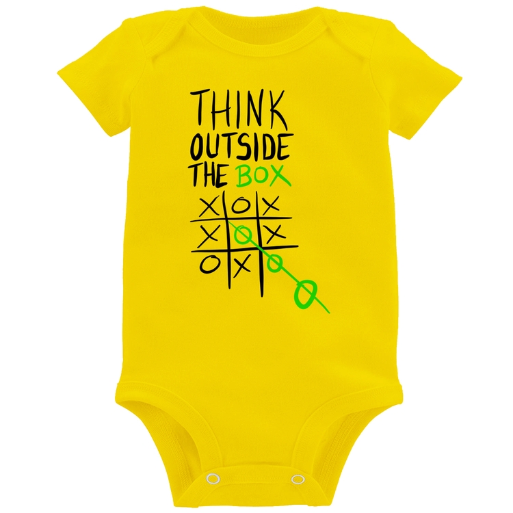 Body Bebê Think Outside The Box - Amarelo