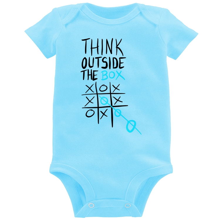 Body Bebê Think Outside The Box - Azul Bebê