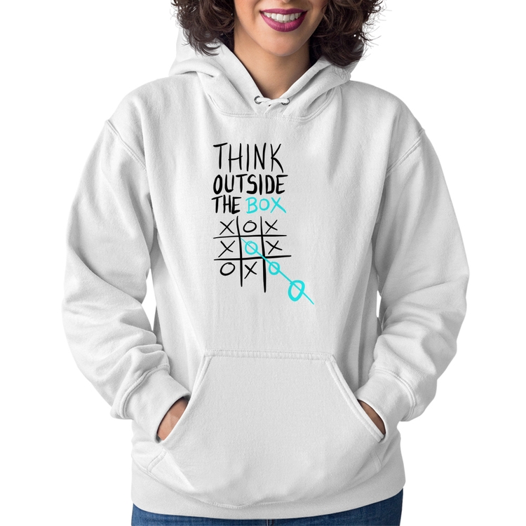 Moletom Feminino Think Outside The Box - Branco