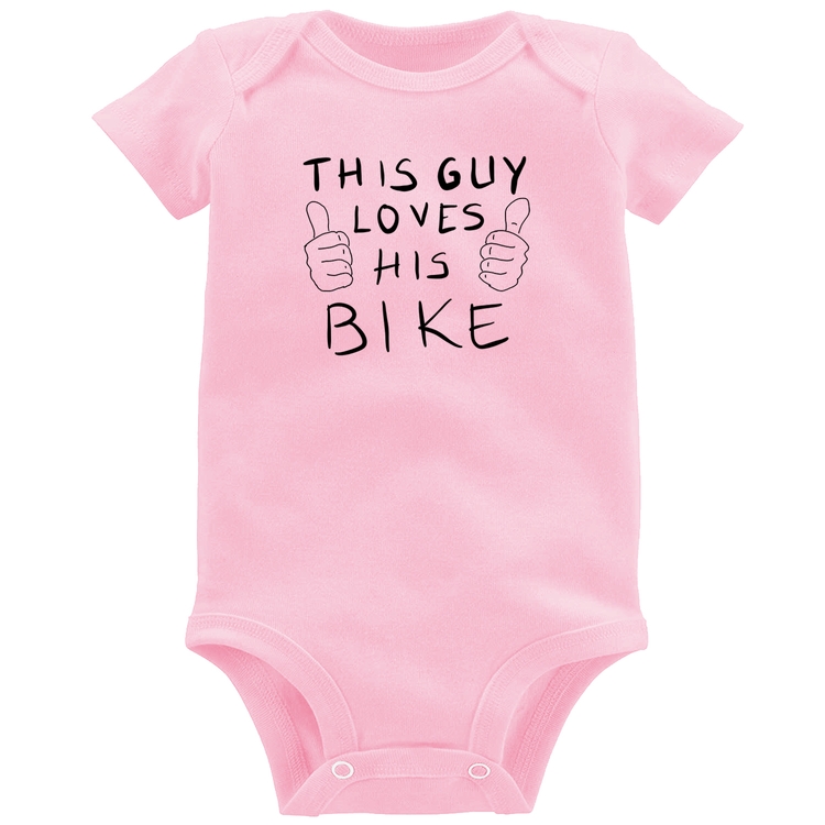 Body Bebê This guy loves his bike - Rosa Bebê