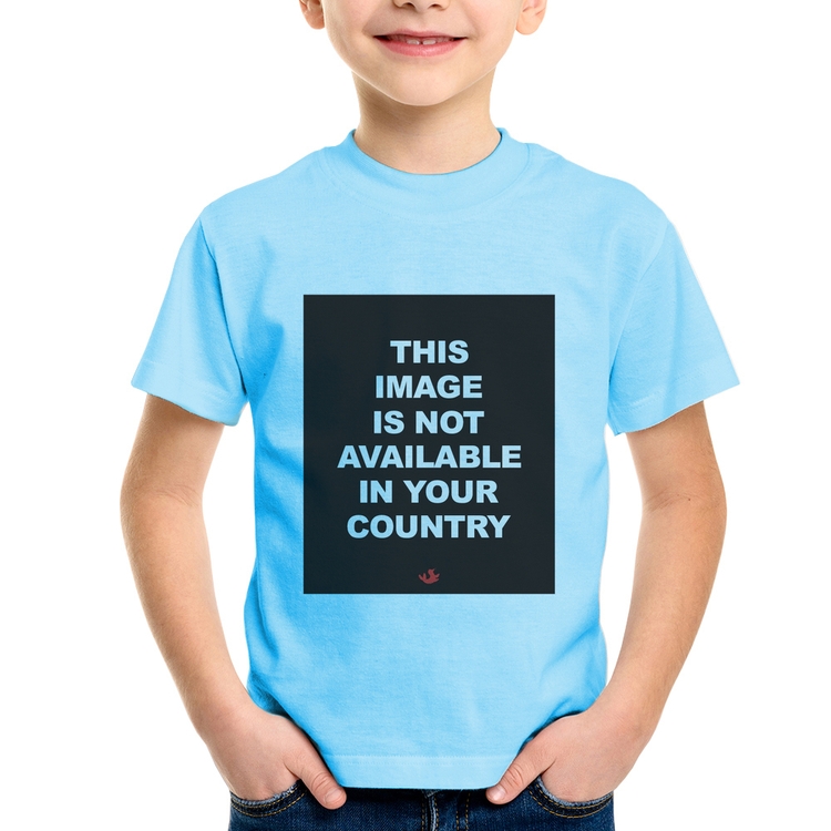 Camiseta Infantil This image is not available in your country - Azul Bebê