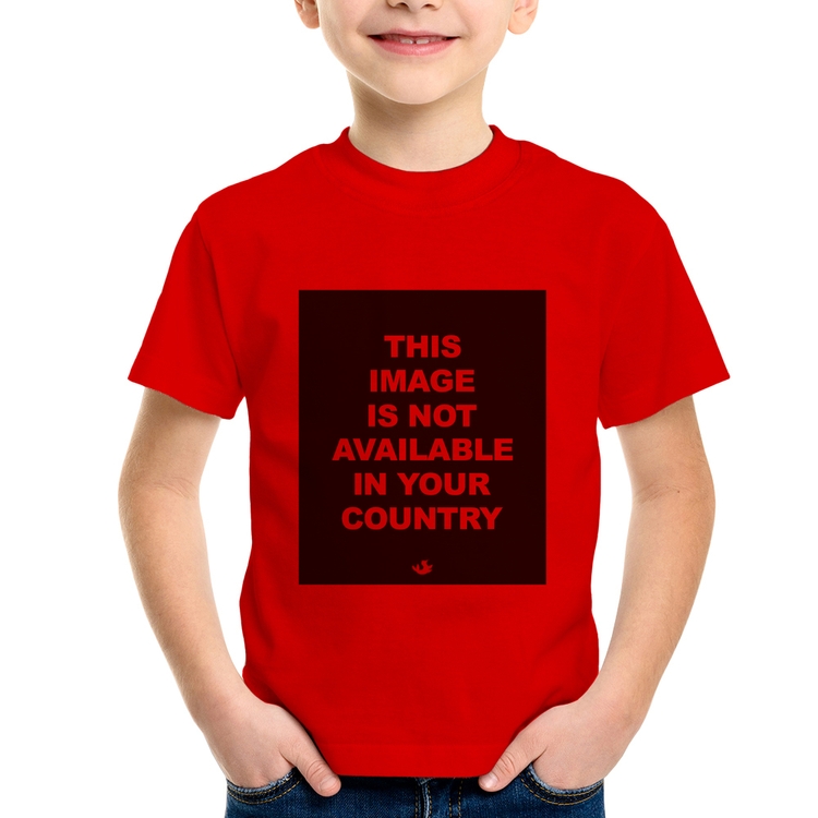 Camiseta Infantil This image is not available in your country - Vermelha