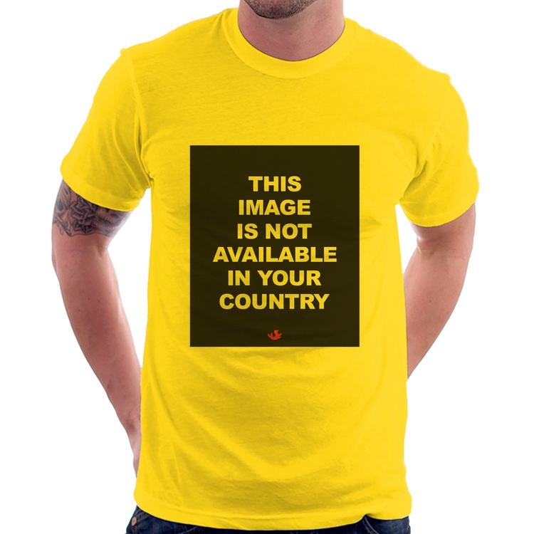 Camiseta This image is not available in your country - Amarela