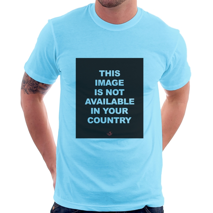 Camiseta This image is not available in your country - Azul Bebê