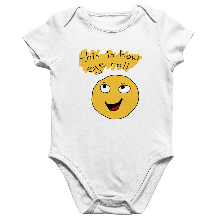 Body Bebê Algodão This Is How Eye Roll - Branco