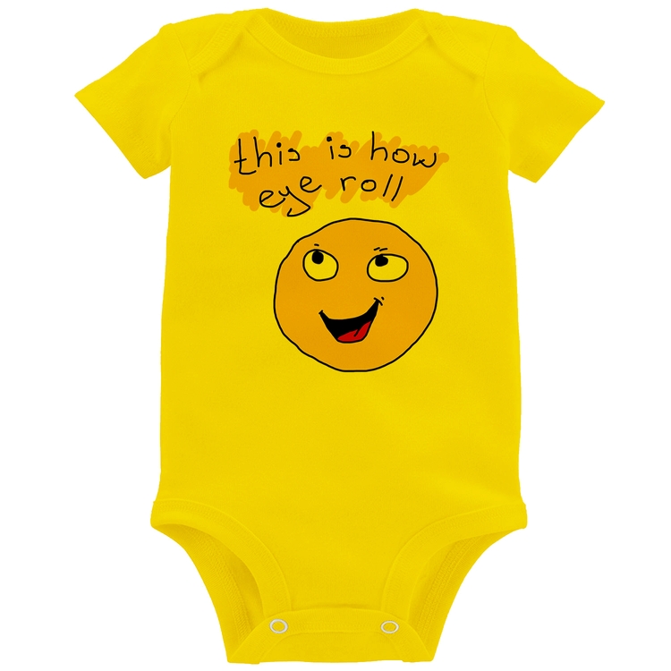 Body Bebê This Is How Eye Roll - Amarelo