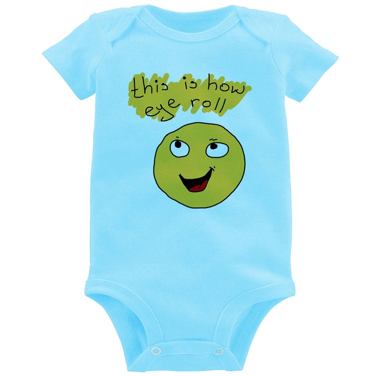 Body Bebê This Is How Eye Roll - Azul Bebê