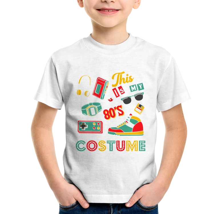 Camiseta Infantil This is my 80's costume