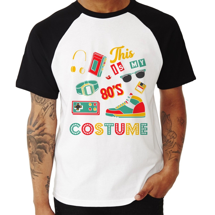 Camiseta Raglan This is my 80's costume