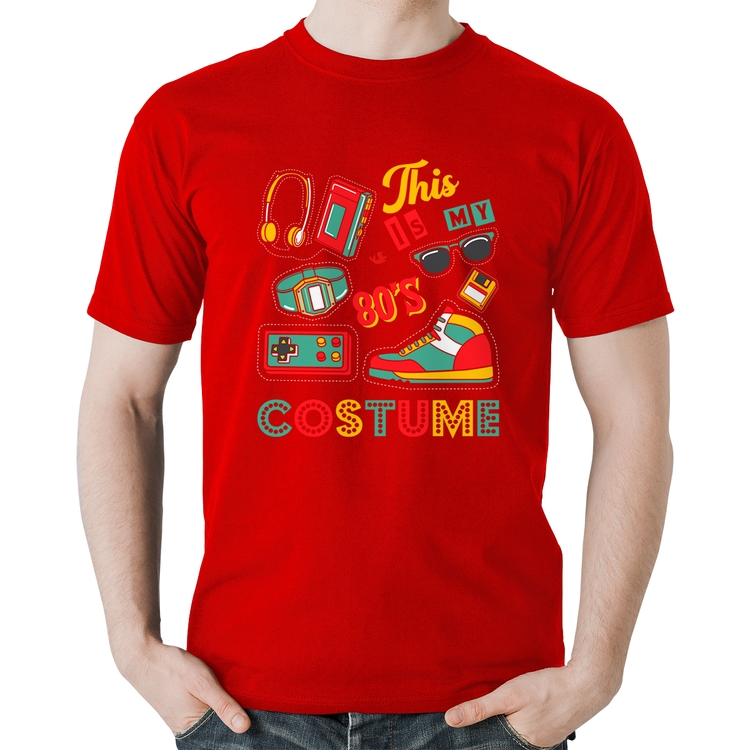 Camiseta Algodão This is my 80's costume - Vermelha