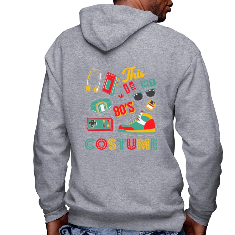 Blusa Moletom This is my 80's costume Masculina com Capuz e Zíper - Mescla