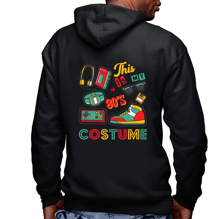Blusa Moletom This is my 80's costume Masculina com Capuz e Zíper
