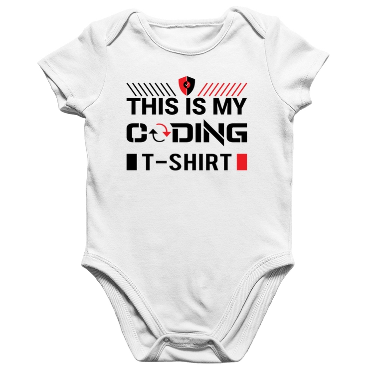 Body Bebê Algodão This is my coding t-shirt - Branco