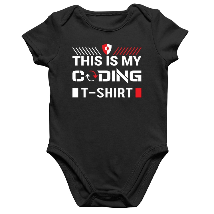 Body Bebê Algodão This is my coding t-shirt