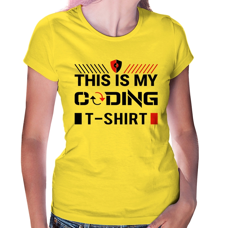 Baby Look This is my coding t-shirt - Amarela