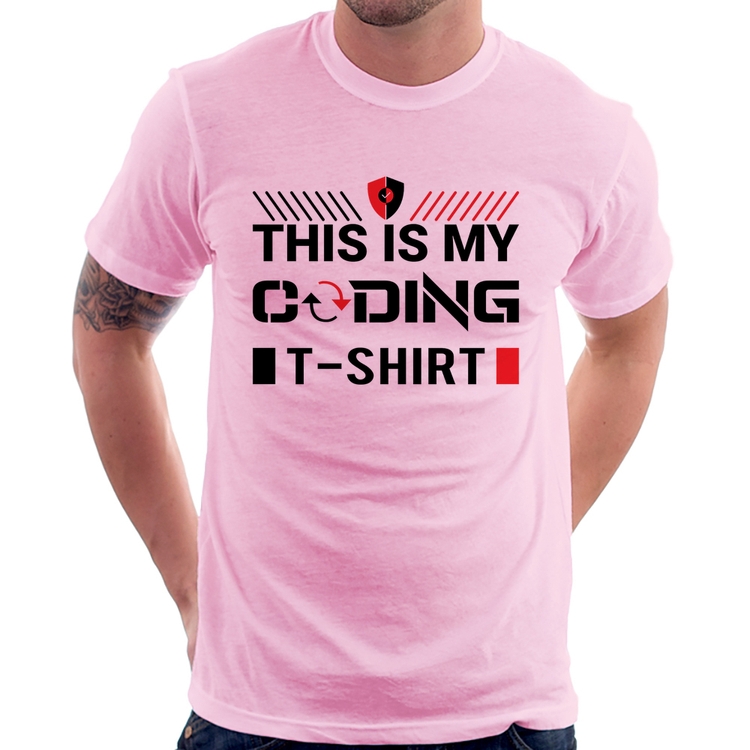 Camiseta This is my coding t-shirt - Rosa Bebê