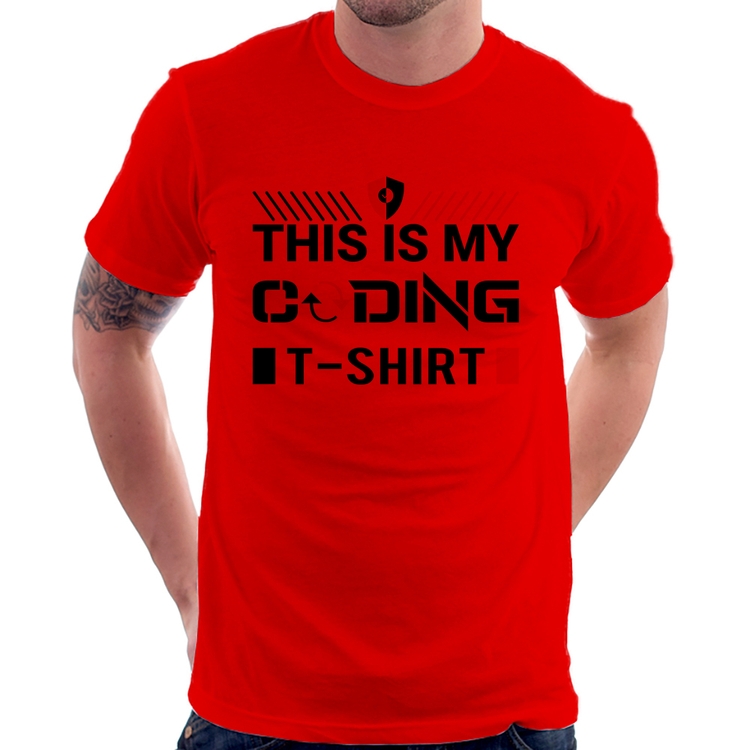 Camiseta This is my coding t-shirt - Vermelha