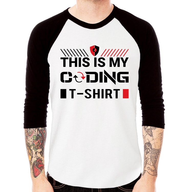 Camiseta Raglan This is my coding t-shirt Manga 3/4