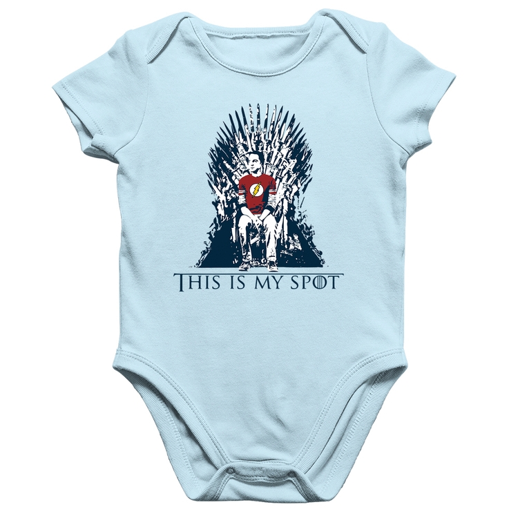 Body Bebê Algodão This Is My Spot - Azul Bebê