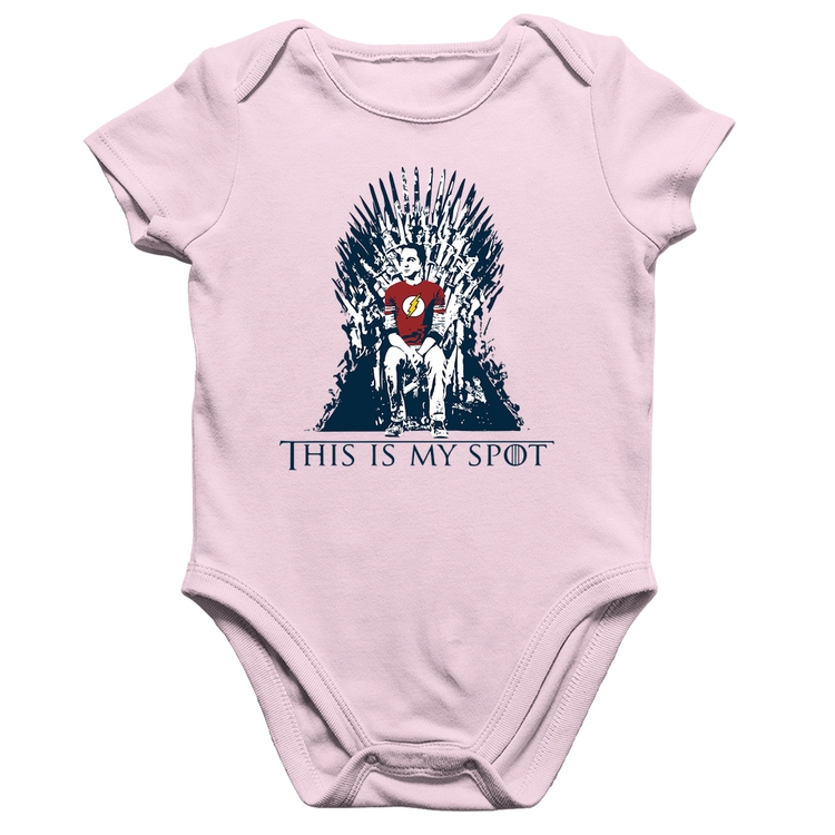 Body Bebê Algodão This Is My Spot - Rosa Bebê
