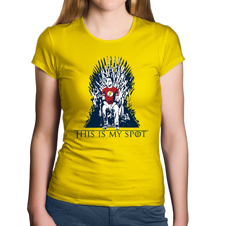 Baby Look Algodão This Is My Spot - Amarela