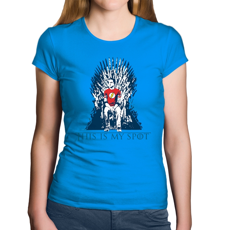 Baby Look Algodão This Is My Spot - Azul