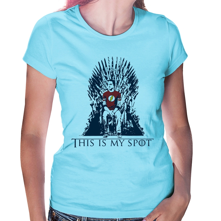 Baby Look This Is My Spot - Azul Bebê