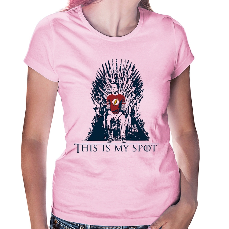 Baby Look This Is My Spot - Rosa Bebê