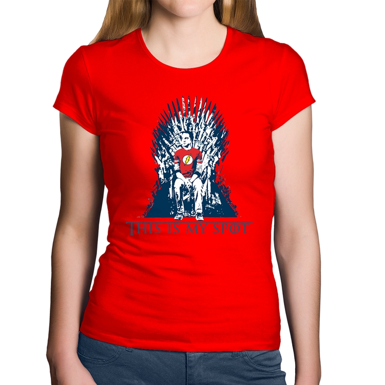 Baby Look Algodão This Is My Spot - Vermelha