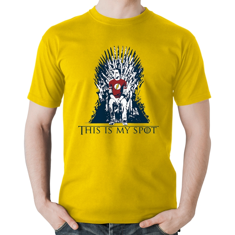 Camiseta Algodão This Is My Spot - Amarela