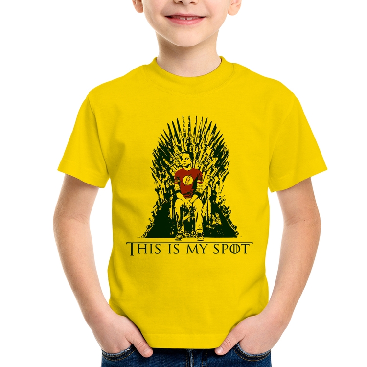 Camiseta Infantil This Is My Spot - Amarela