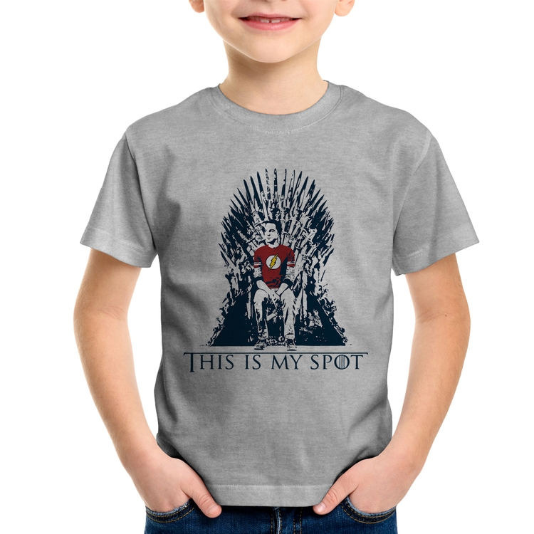 Camiseta Infantil This Is My Spot - Cinza
