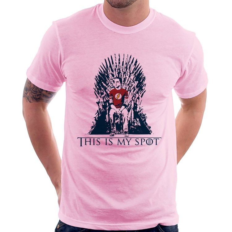 Camiseta This Is My Spot - Rosa Bebê