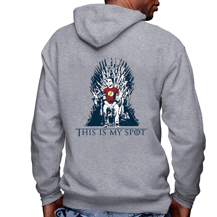 Blusa Moletom This Is My Spot Masculina com Capuz e Zíper - Mescla