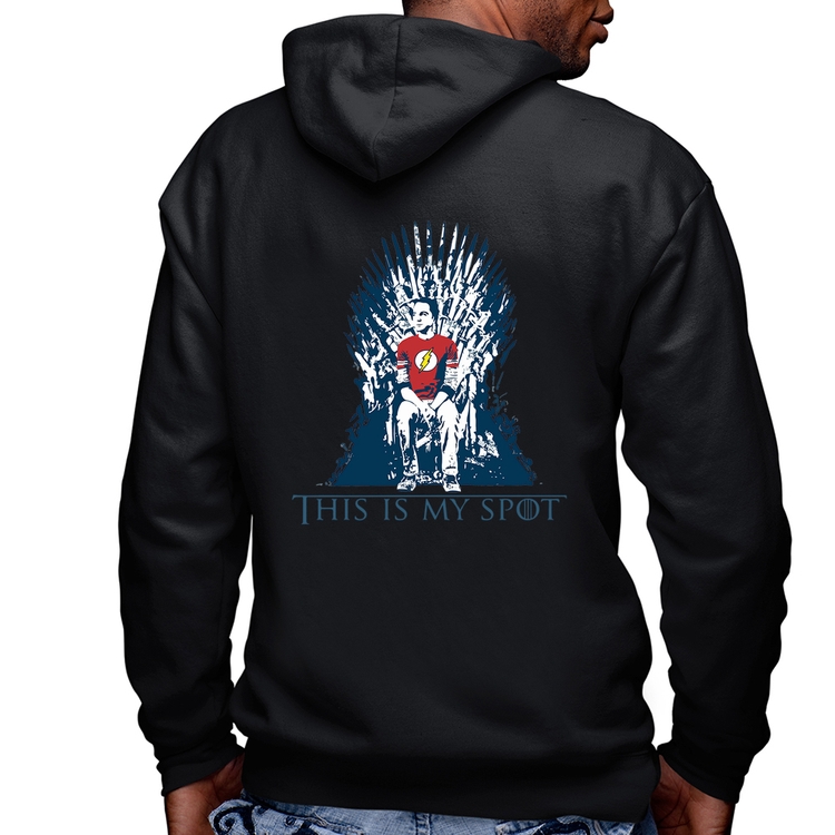 Blusa Moletom This Is My Spot Masculina com Capuz e Zíper