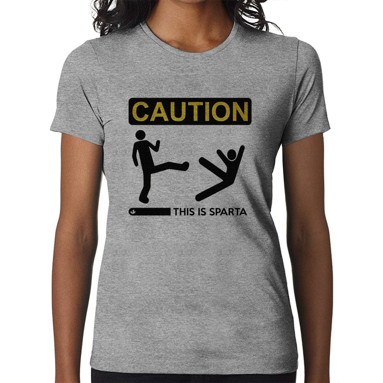 Baby Look This is Sparta - Cinza