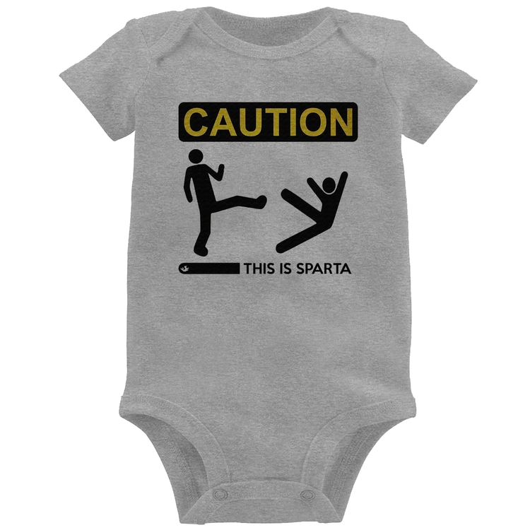 Body Bebê This is Sparta - Cinza
