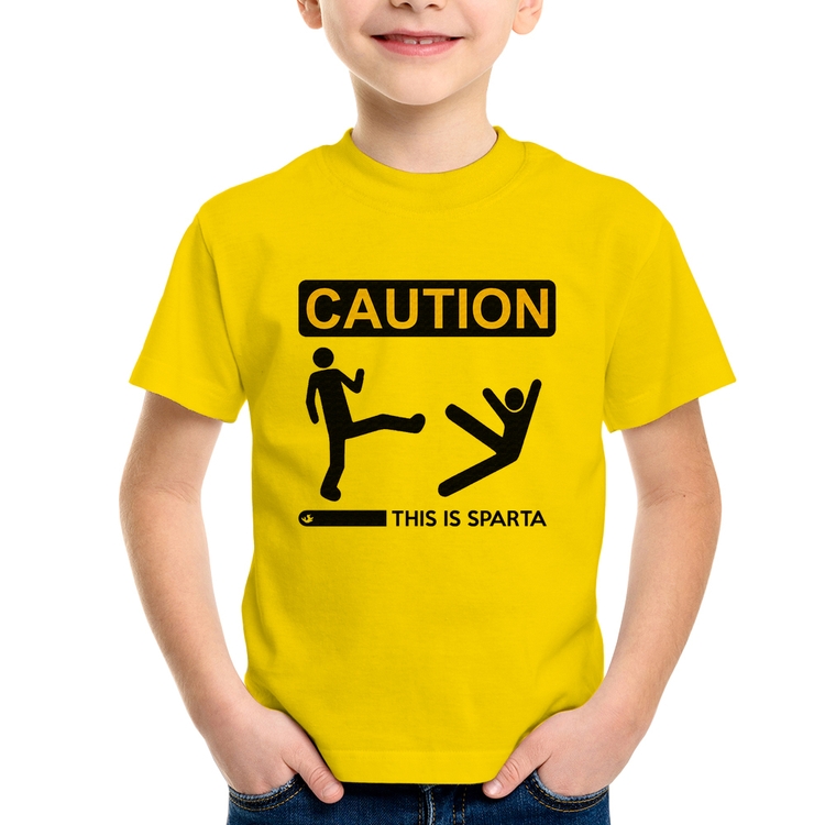 Camiseta Infantil This is Sparta - Amarela